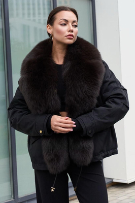 Модная куртка бомбер Vivilona черная Модная куртка бомбер Vivilona черная