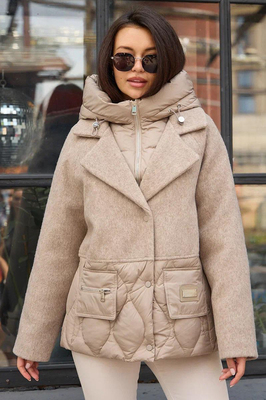 Недорогой пуховик с капюшоном зима 2025-2026