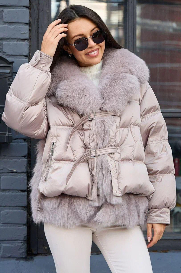 Зимний пуховик женский Vivilona с мехом