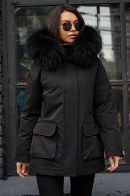 Красивый женский пуховик Btn Button в стиле парка