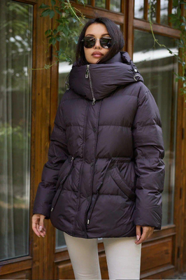 Теплый зимний пуховик Vo tarun с дутым воротником