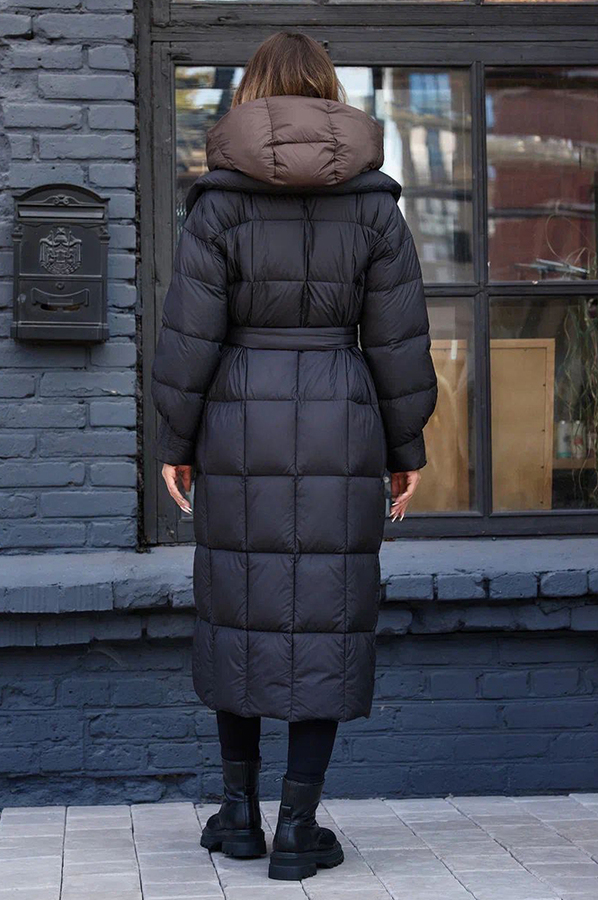 Длинный пуховик одеяло с манишкой Vivilona