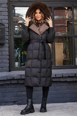 Женский пуховик Vivilona зима 2025-2026 приталенный