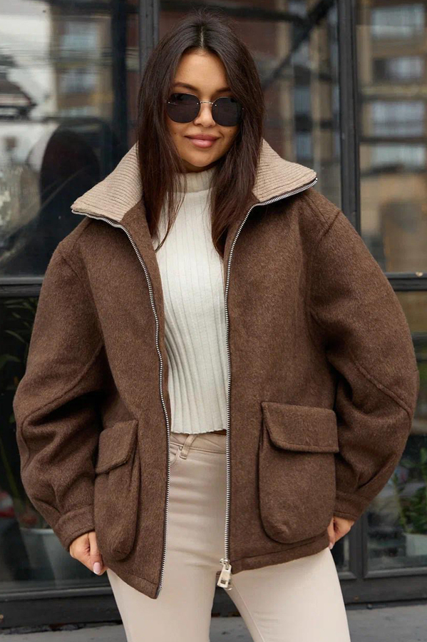 Красивый пуховик из шерсти PANG MILLION