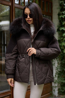 Зимний пуховик Btn Button с шерстью