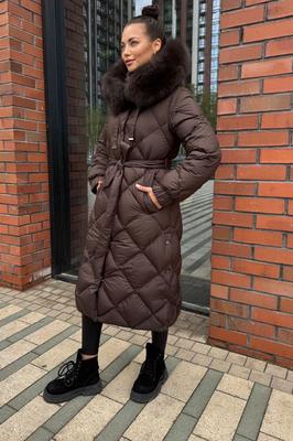 Теплое черное пальто 2025-2026