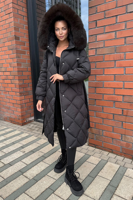 Оверсайз пуховик зима 2025-2026 черный