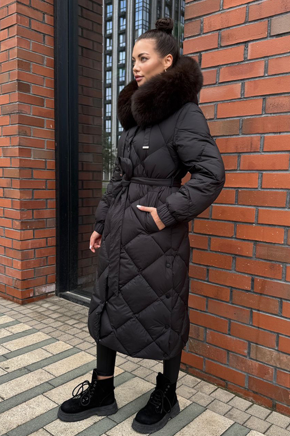 Оверсайз пуховик зима 2025-2026 черный