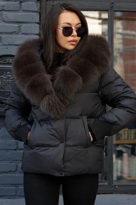 Черный зимний пуховик Vivilona 2025-2026