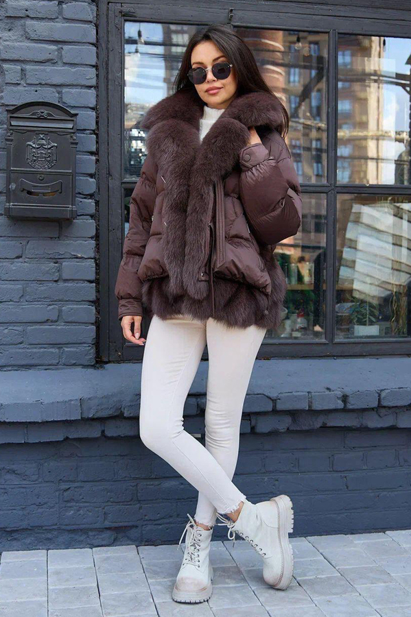 Зимняя красивая парка Max Mara средней длинны